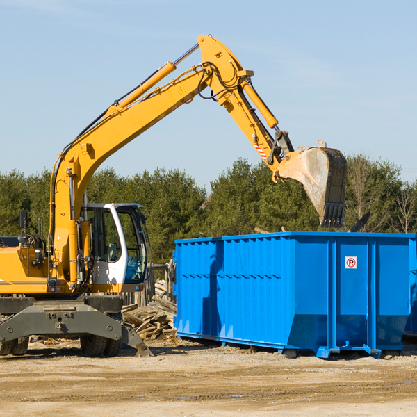 what size residential dumpster rentals are available in Clarksburg Maryland